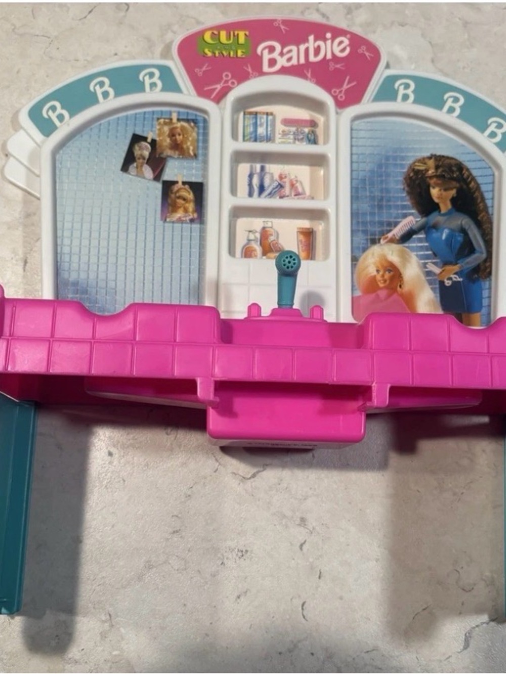 Vintage Barbie Cut N Style Salon Playset Mattel 1990s Good